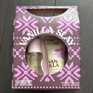 PINK Victoria's Secret Vanilla Slay Set - Purple and Cream